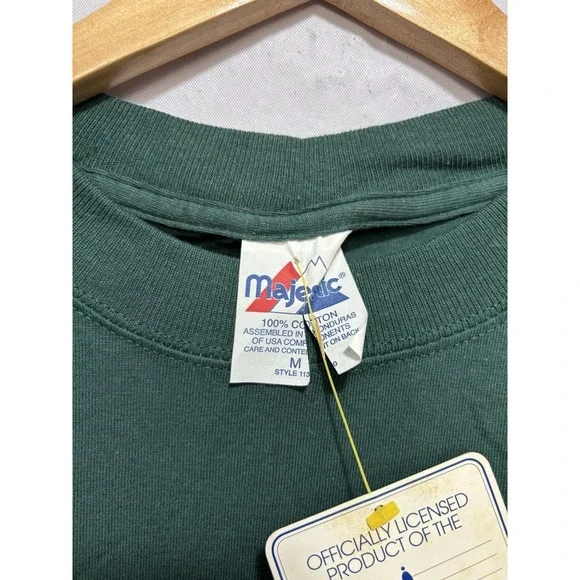 Notre Dame Vintage Shirt Fighting Irish Men's Medium New Green NWT Majestic NOS - Picture 9 of 9